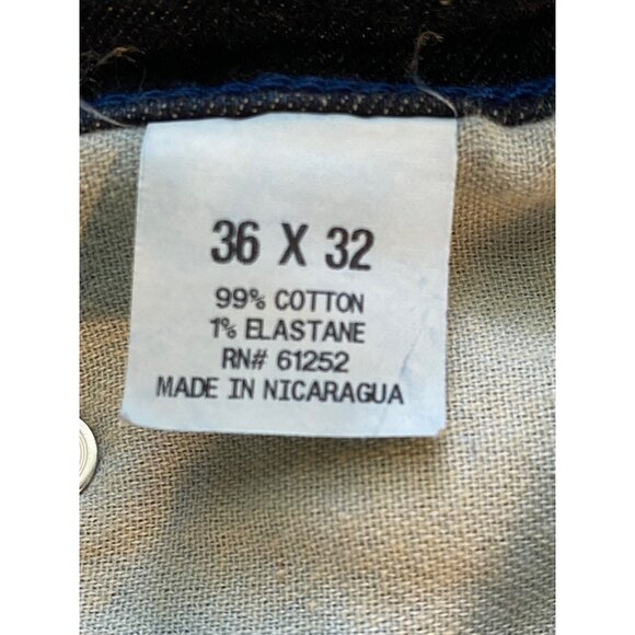 Arizona Jean Co Mens Flex Bootcut Jeans Size 36x32 Dark Wash Denim Work Pants - Picture 4 of 15